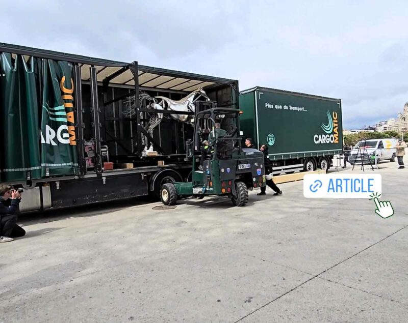 Cargomatic réalise le Roadshow de Zeus, le cheval mécanique des JO de Paris 2024, à travers la France et l'Europe