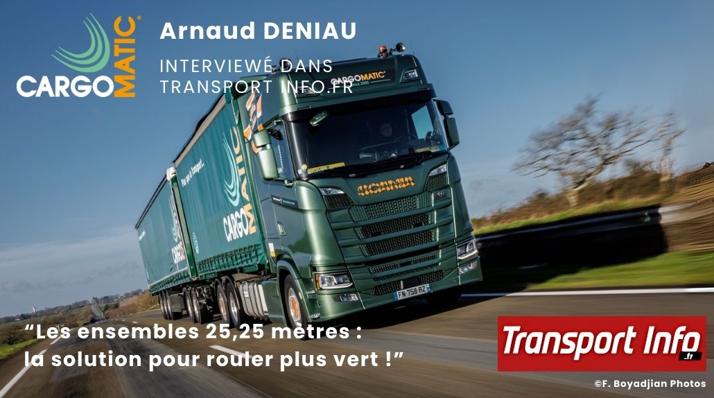 Camion Cargomatic Scania transport routier avec ensembles 25,25 mètres, solution écologique face à la pénurie de conducteurs